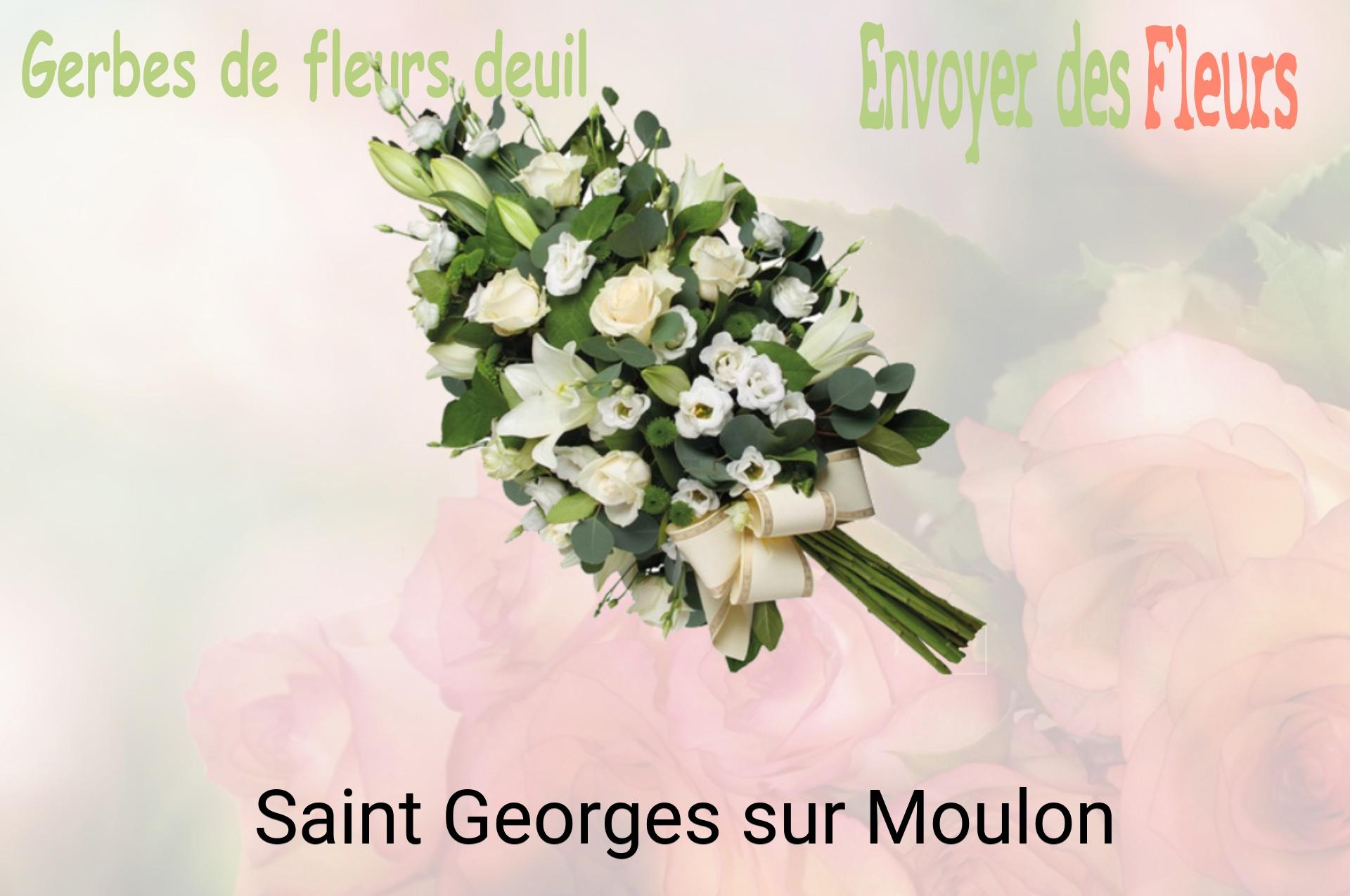Gerbe de fleurs de deuil livrée à Saint-Georges-sur-Moulon